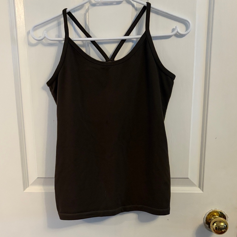 Women's Brown Strappy Tank Top